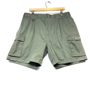 Weekender Sportswear Cargo Shorts Men's 38 Olive Cotton Pocket Pleated Front